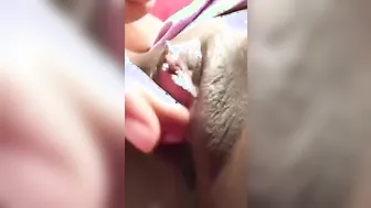 Lusty and Dripping Black Twat