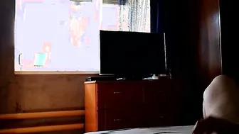 Cougar fucks herself for window cleaner