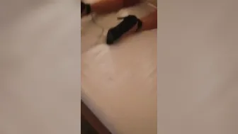 Chained up secretary cougar getting banged into booty and cum