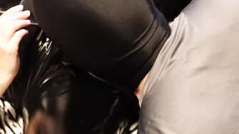 Chastity Cuckold Sub Cleans my Gangbanged Twat Full of Cum