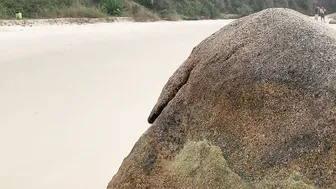 Hand Job on the Beach some Men near - Real Amateur