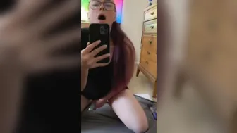 hot cougar inside Mirror Masturbating. Multiple Orgasms Noisy Groaning Legs Shaking.
