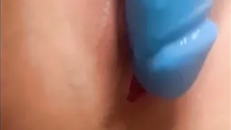 Dark Haired Fucks herself with Toy and Finger Fucked her Tight Butt