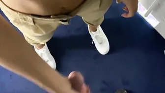 I TOOK LABELED TSHIRT AND MADE HIM CUM ON IT