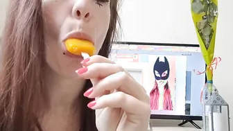 Bimbo blowing on an icepop
