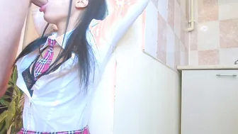 Submissive Student Getting a Huge Cock down her Throat Rough Face Boned