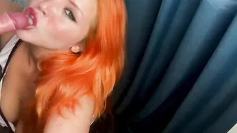 Bae red head maid oral sex