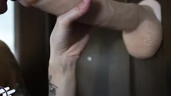 Goddess Trains Oral Sex on Sex Toy while Parents are not at Home