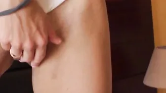 Teenage Coed Jerks Off For Her Professor In Swim Suit
