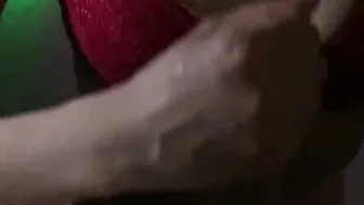 Amateur lovers jacking off jugs