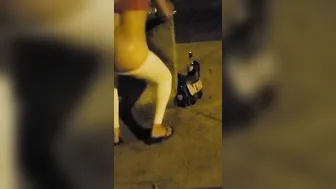 very leaking women public park