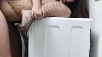 Caught inside the washing machine