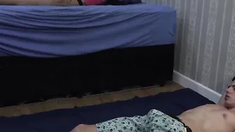 I love to watch my cousin lying down