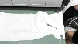 Big Tit african patient sucks doctor