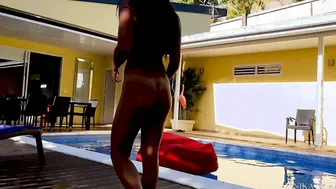 Oil Strokes Leads to Hard Anal Sex and Squirt inside Public- Danika Mori Vacations
