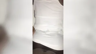 NUTTING ON THE NEW PANTIES I JUST BOUGHT HER