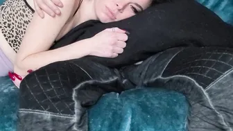 Step Milf Lays  Rest into Step Sons Lap during Video Time
