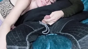 Step Milf Lays  Rest into Step Sons Lap during Video Time