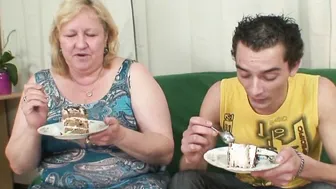 Big Titties mature Mother into Law Riding Boys Penis