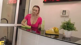 Fake Hostel Huge Titties Blonde Cleaner Lily Joy Pounded Rough By Guest
