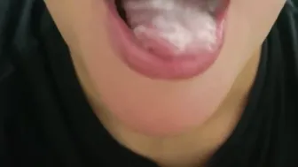 Swallowed 2 LARGE Loads before he went to Work - 6 Days Edging - Cum Shot Queen