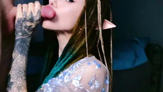 Inked Elf Gently Blown Bros Cock