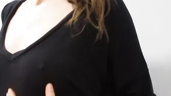 Breast Play porn video – Dark Hair Sexual Breast and Nipple Play over Shirt by Anna Winters