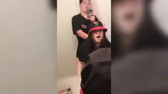 Big Tit mom Takes it Rough inside the Toilet