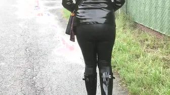 Shiny Wifey into Wellies Part one