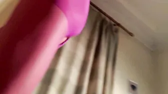Bae Bombshell into Pink Bodysuit Underwear Solo Stroking her Charms Incredible Booty and Tiny Natural Melons