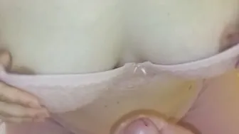 ejeculation on melons and bra