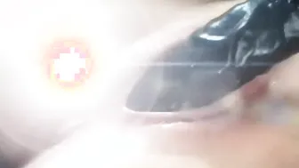 Chubby mom uses 9.5in Toy and Dildo