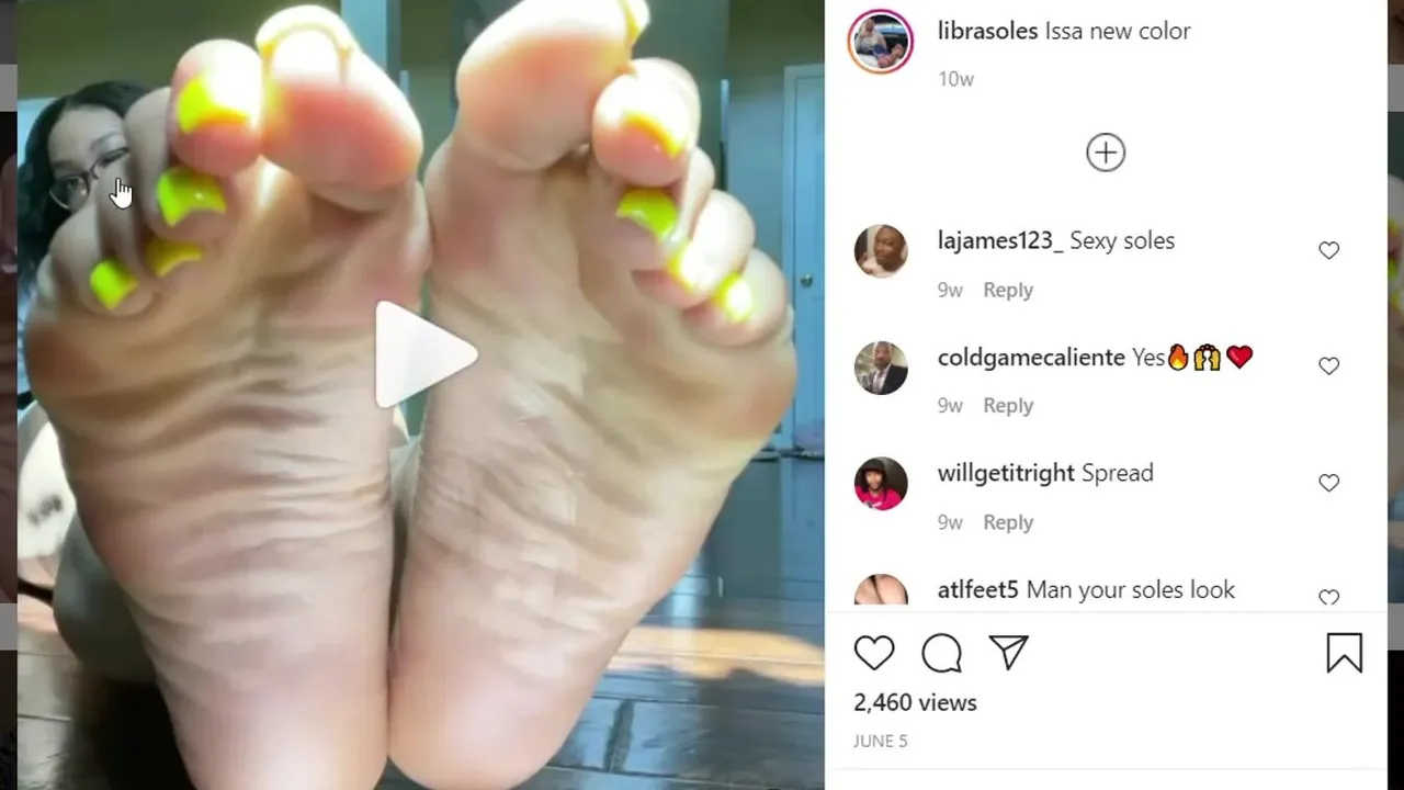 Librasoles Black Wrinkled Soles Toes Performer Review 4kPorn.XXX