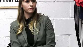 Huge tits 19 yo shop employee Angel Youngs getting busted stealing shoes