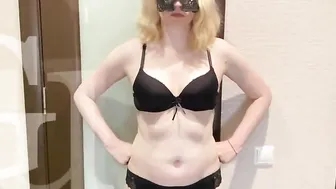 Gf jerks off the subs penis with sandals causing a pleasant pain