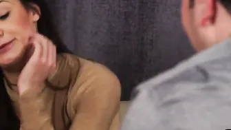 While Watching porn video – Tattooed british voyeur gets naked while watching submissive dude