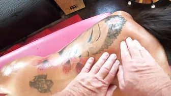 Huge Titty Hispanic Getting Oil Massagethen Blows and Fucks Original mom Hunter on the Happy ending