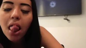 Colombiana Blows and Takes Cum of Ebony Gringo