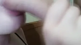 Close up slobbering head from Mary deeply cum on he