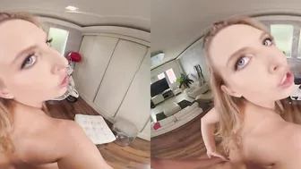 Risky Jugs Flashing into the Garden makes Jayla De Angelis Freaky VR Porn
