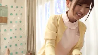 https://bit.ly/3zpsN5Z　An angel inside a white coat after work challenges a gigantic cock
