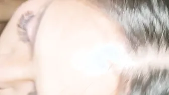 Sucking Off my Papi Huge Penis while his Gf out of Town