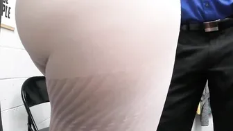 Security officer whips out his dick to make the eighteen suck it