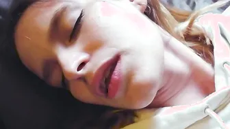 Close up Cumming from Sex Toy Hand Job