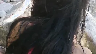 BEAUTIFUL BREASTS 19 YEAR OLD Hispanic has BAE RIVERSIDE SEX (4K point of view) - Christina
