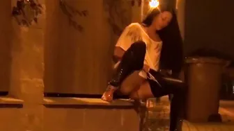 hot Euro Pees over the Pavement