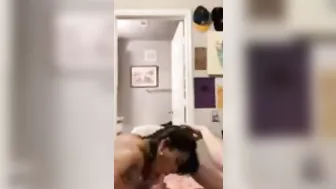Adorable Hispanic after Swim Blow Job