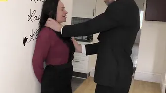 Bdsm Hoe Gagging on Penis