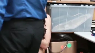 Hispanic teenagers shoplifter Taylor May avoiding jail on a cops huge penis
