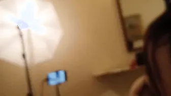 Adorable eighteen blows an older mans penis.